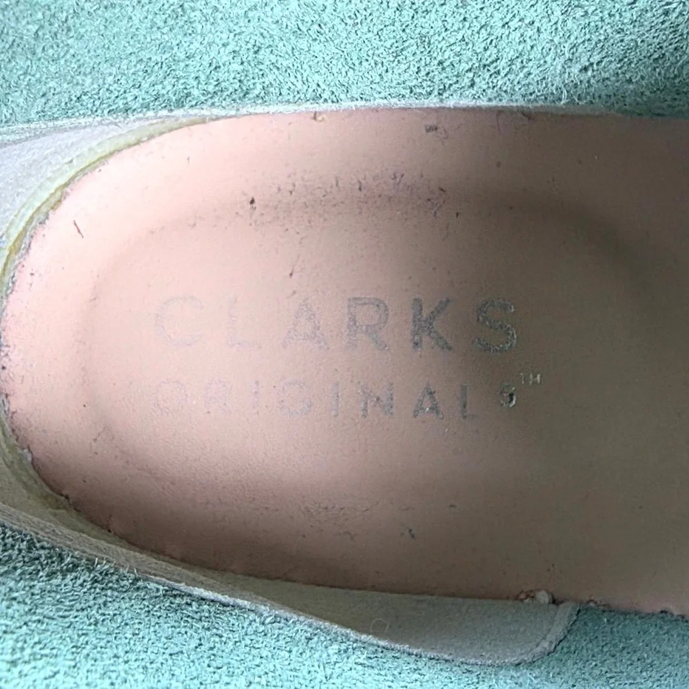Clarks Desert Boot Men 9.5 Sage Green Suede Chukka Crepe Sole Originals 26154818